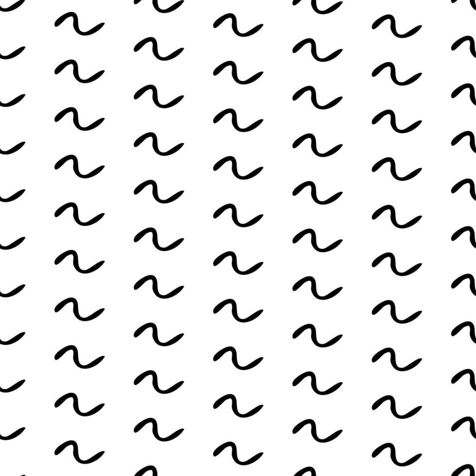 Seamless pattern with sketch squiggle vector