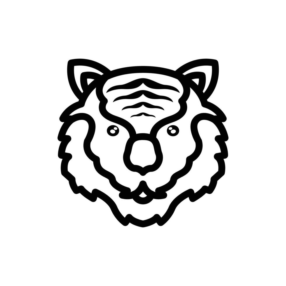 tiger icon or logo design isolated sign symbol illustration. A collection of high quality black line style icons vector