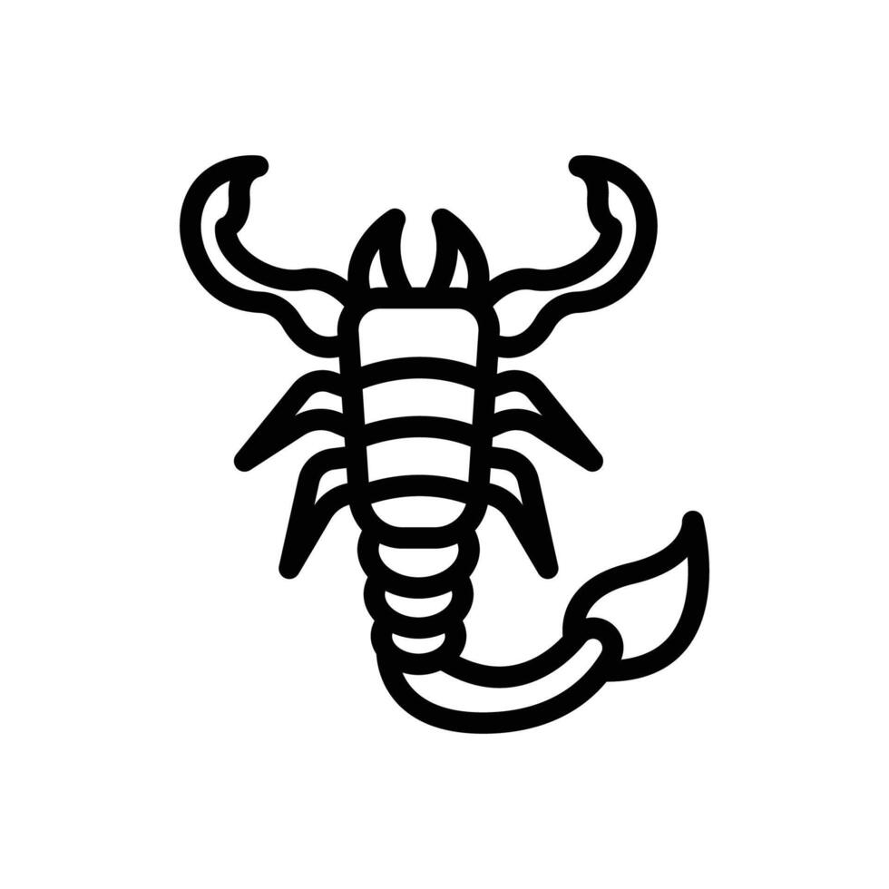 scorpion icon or logo design isolated sign symbol illustration. A collection of high quality black line style icons vector