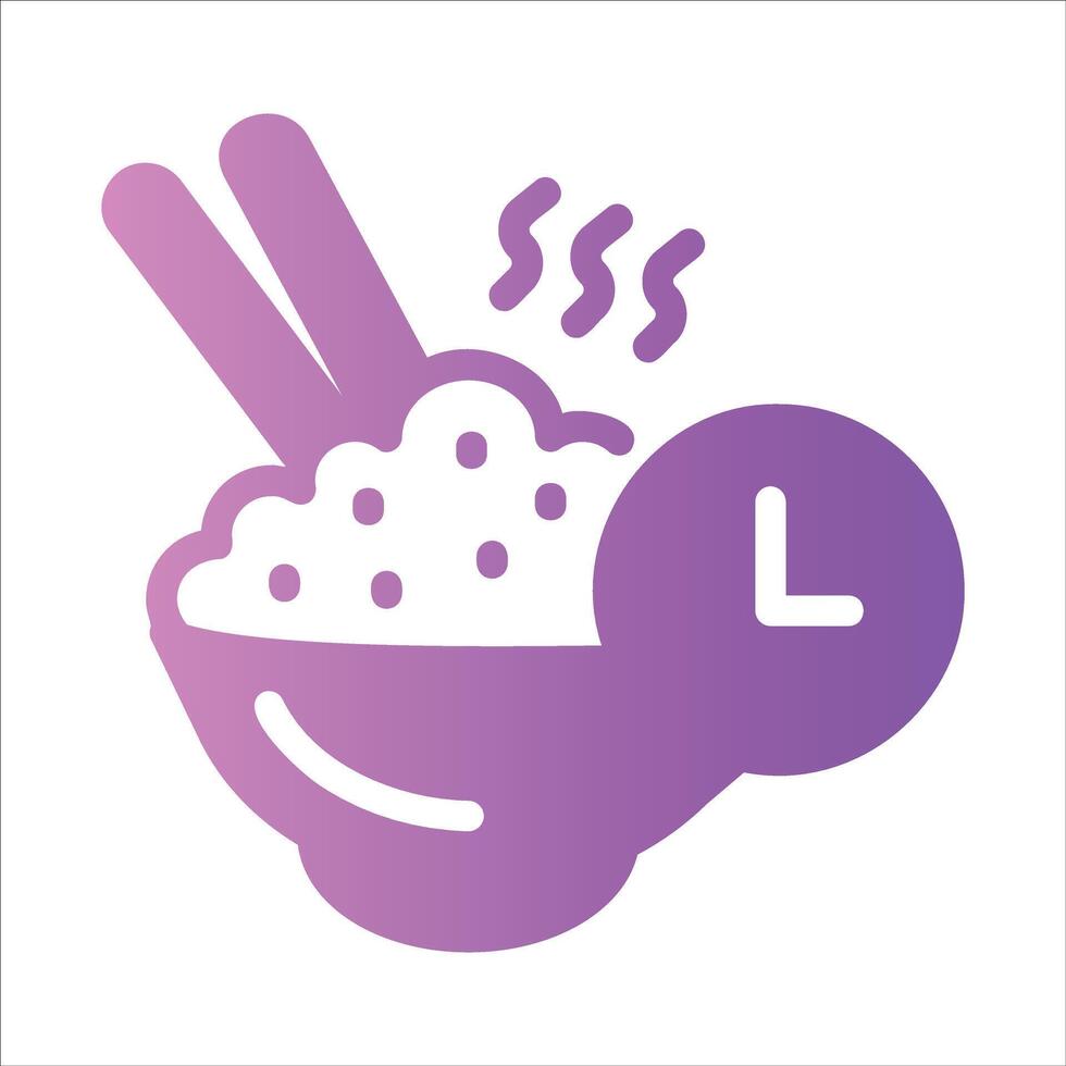 eating time in flat design style vector