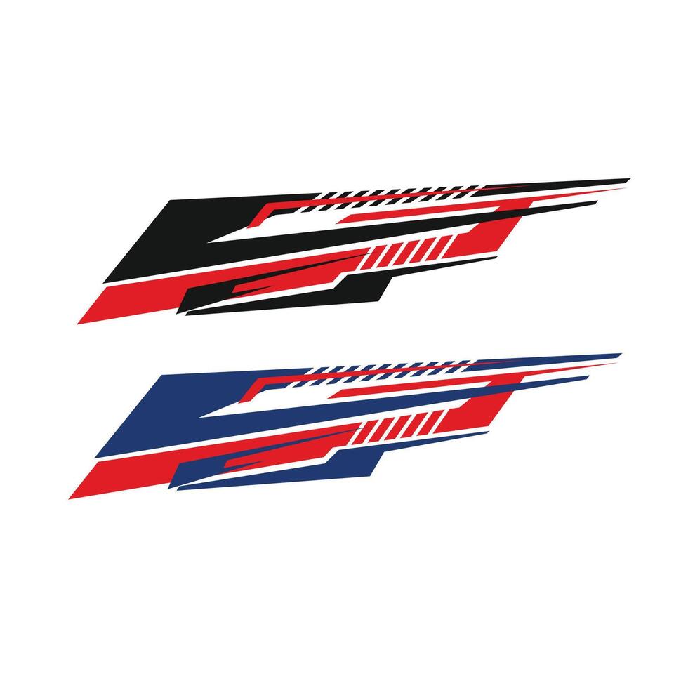 car body template sticker design. modified car sticker. racing sticker vector