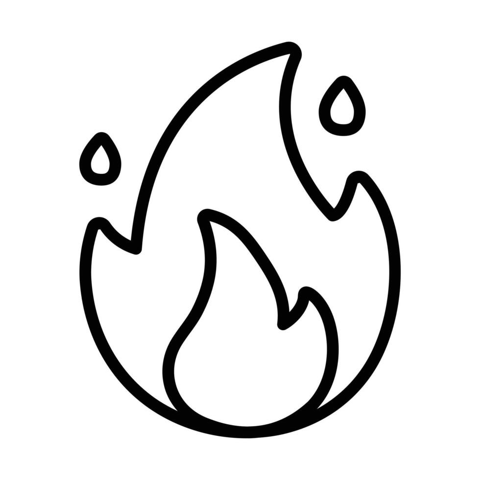 Simple Fire icon. The icon can be used for websites, print templates, presentation templates, illustrations, vector