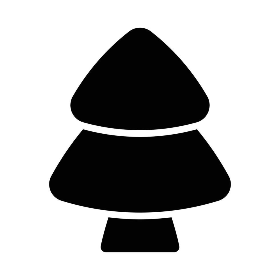 Simple Pine Tree glyph icon. The icon can be used for websites, print templates, presentation templates, illustrations, etc vector