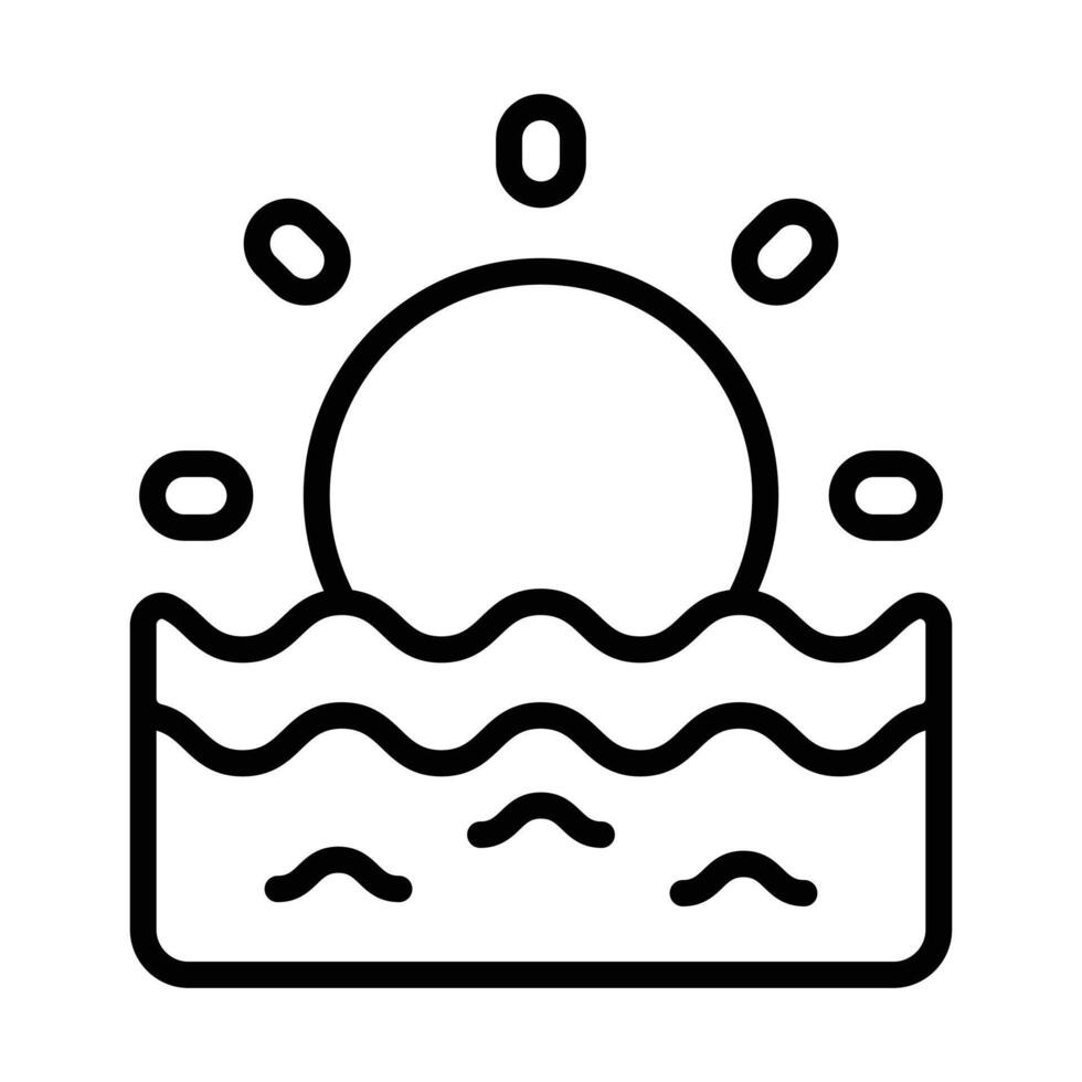 Simple Sunset icon. The icon can be used for websites, print templates, presentation templates, illustrations, etc vector