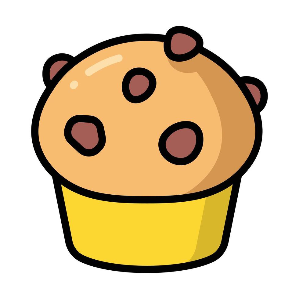 Simple Muffin colorful icon Illustration. The icon illustration can be used for websites, print templates, presentation templates, illustrations, etc vector