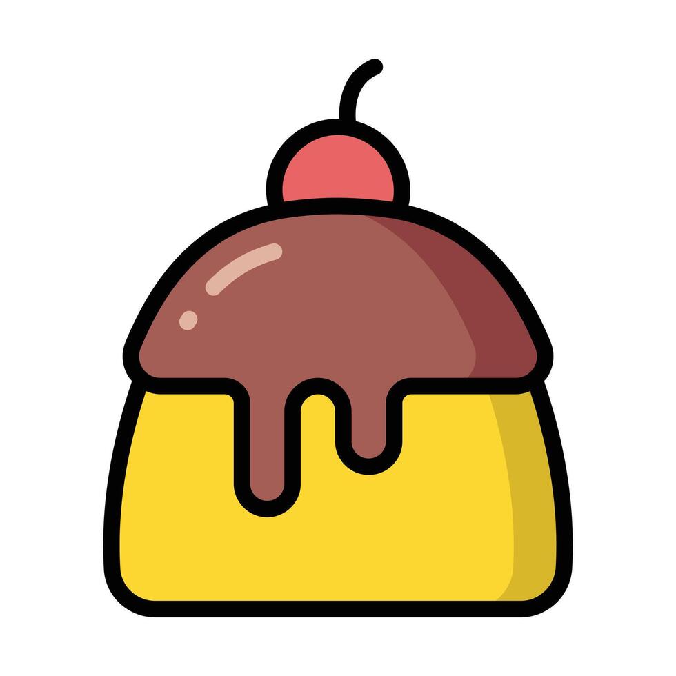 Simple Pudding colorful icon Illustration. The icon illustration can be used for websites, print templates, presentation templates, illustrations, etc vector