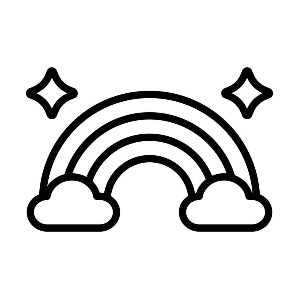 Simple Rainbow icon. The icon can be used for websites, print templates, presentation templates, illustrations, etc vector