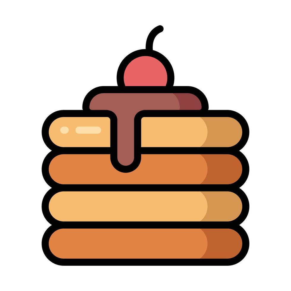 Simple Pancake colorful icon Illustration. The icon illustration can be used for websites, print templates, presentation templates, illustrations, etc vector