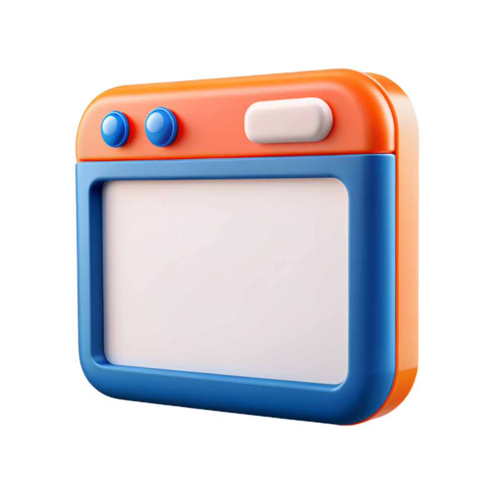 Blank Window Screen UI 3d Decoration png