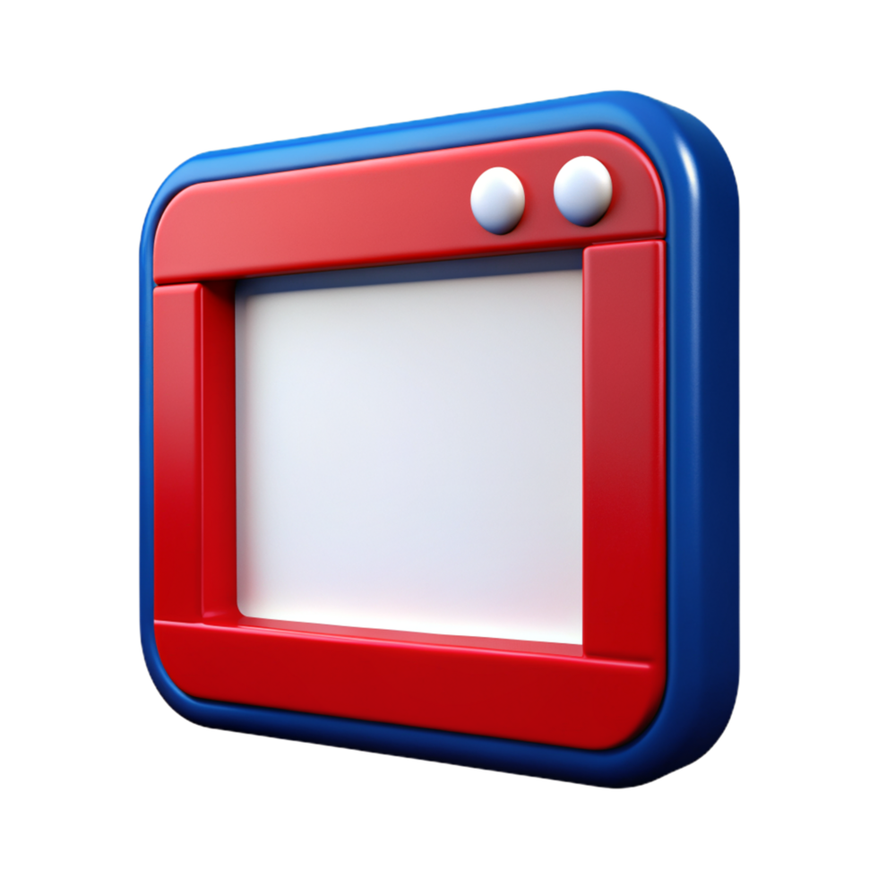 Blank Window Screen UI 3d Design png