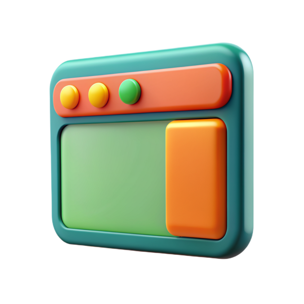 Window Screen UI 3d Image png
