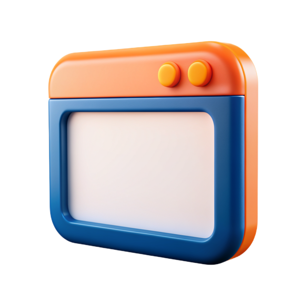 Blank Window Screen UI 3d Asset png
