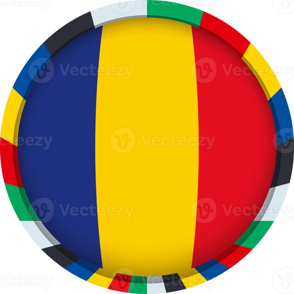 Romania flag, colorful icon png