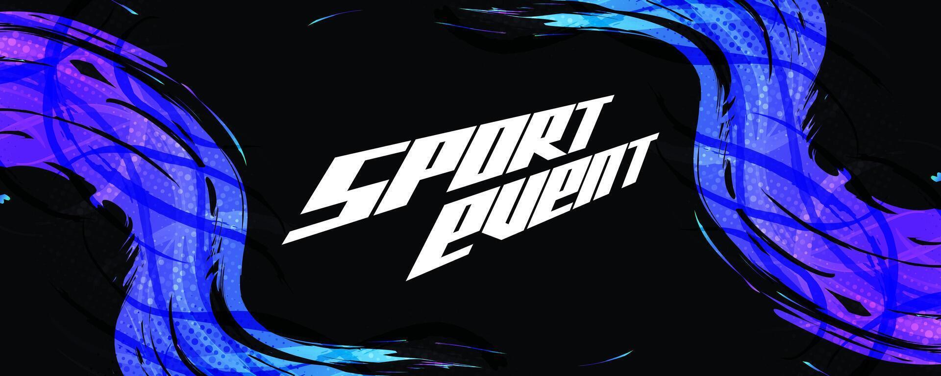 Abstract Vibrant and Colorful Gradient Brush Background with Halftone Effect. Grunge Sport Banner Design. Brushstroke Illustration vector