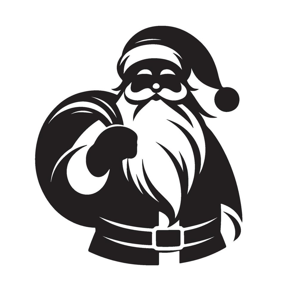 Silhouette of Santa Claus vector