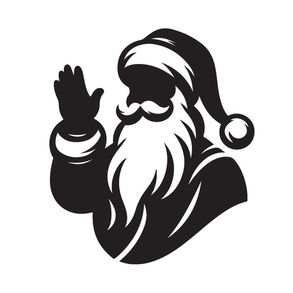 Silhouette of Santa Claus vector