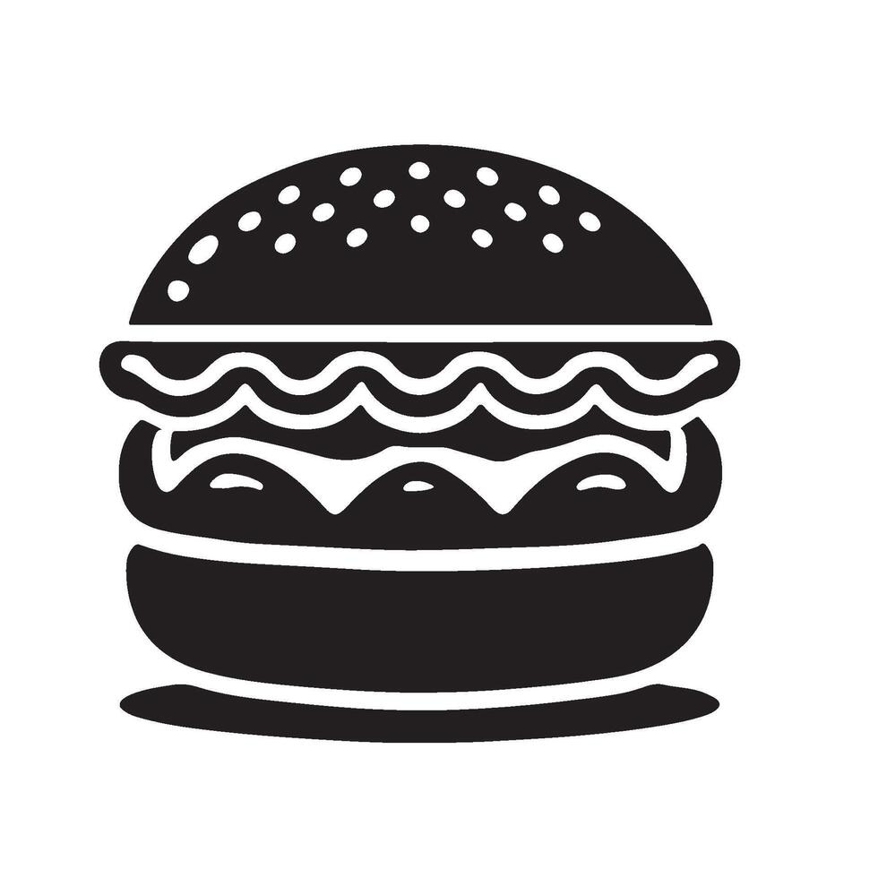 Silhouette of a Burger vector