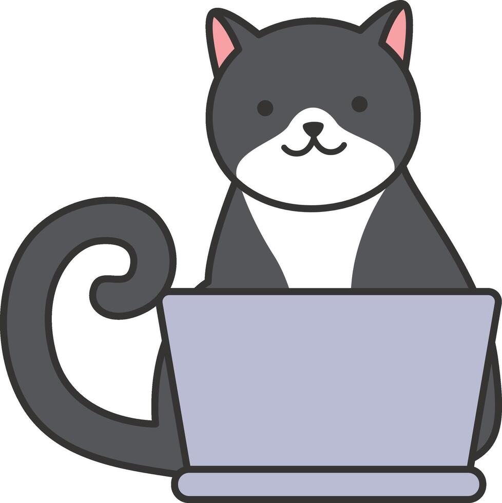 Cute cat illustration vector