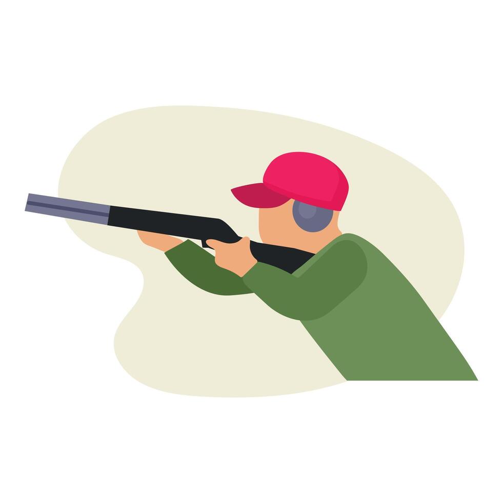 Trap shooting concept icon clipart avatar logtotype isolated illustration vector