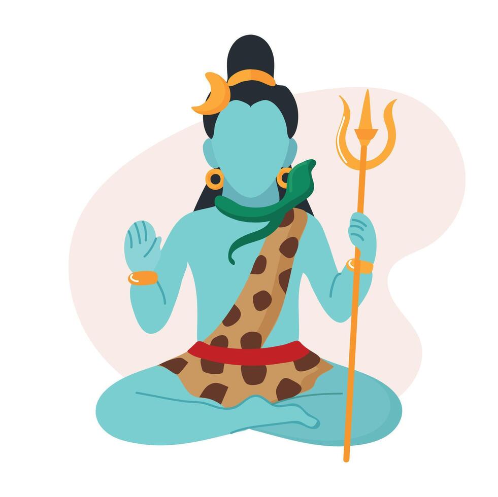 Shiva concept icon clipart avatar logtotype isolated illustration vector
