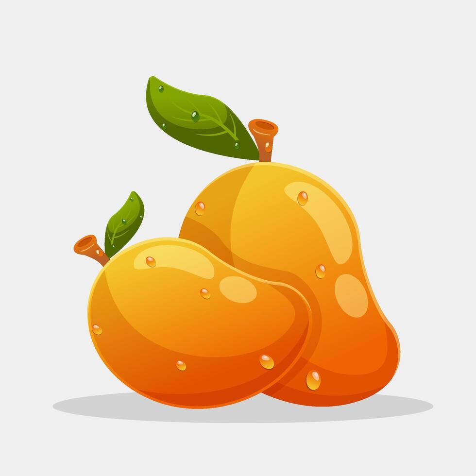 A Taste of Summer Juicy Mango Illustration Graphic vector