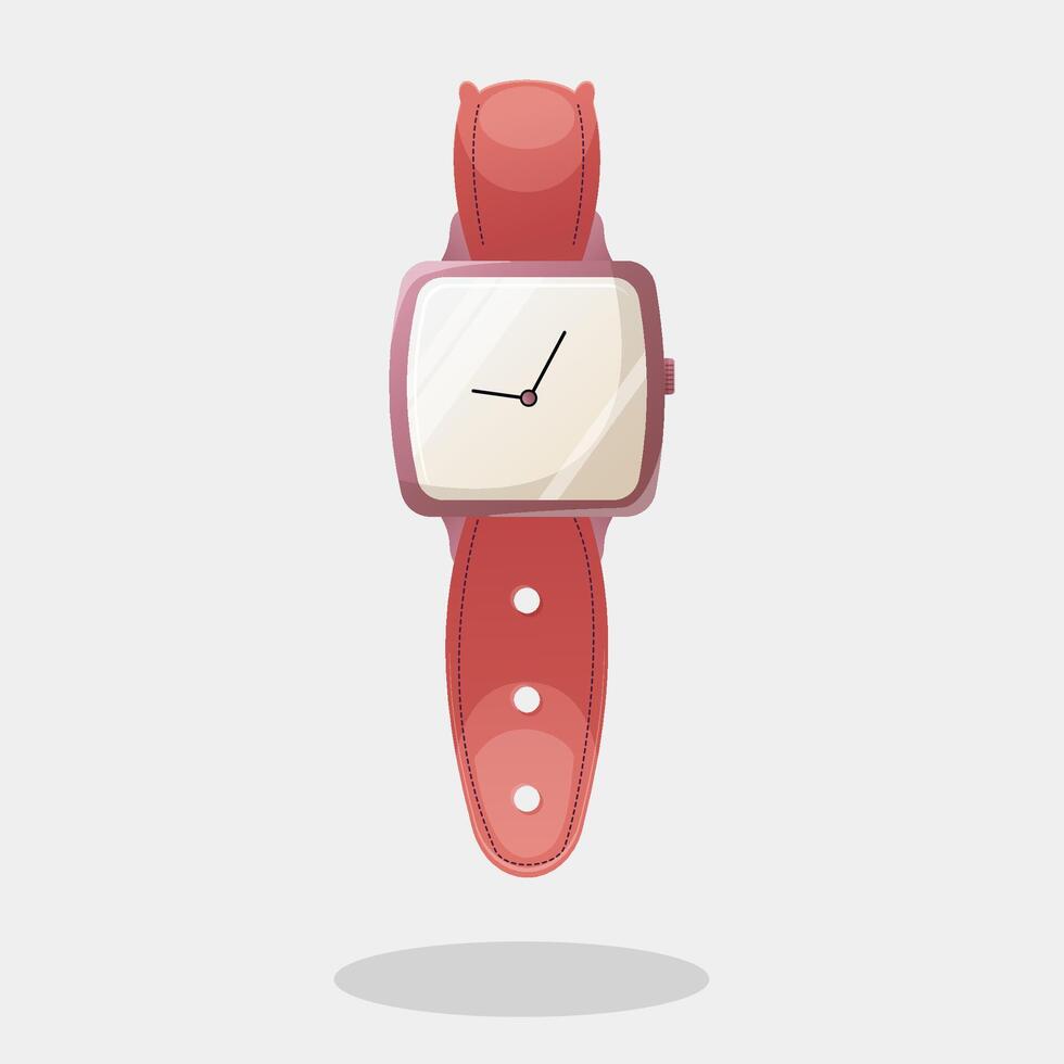 Fashionable Time brown Women's Modern Watch Illustration vector