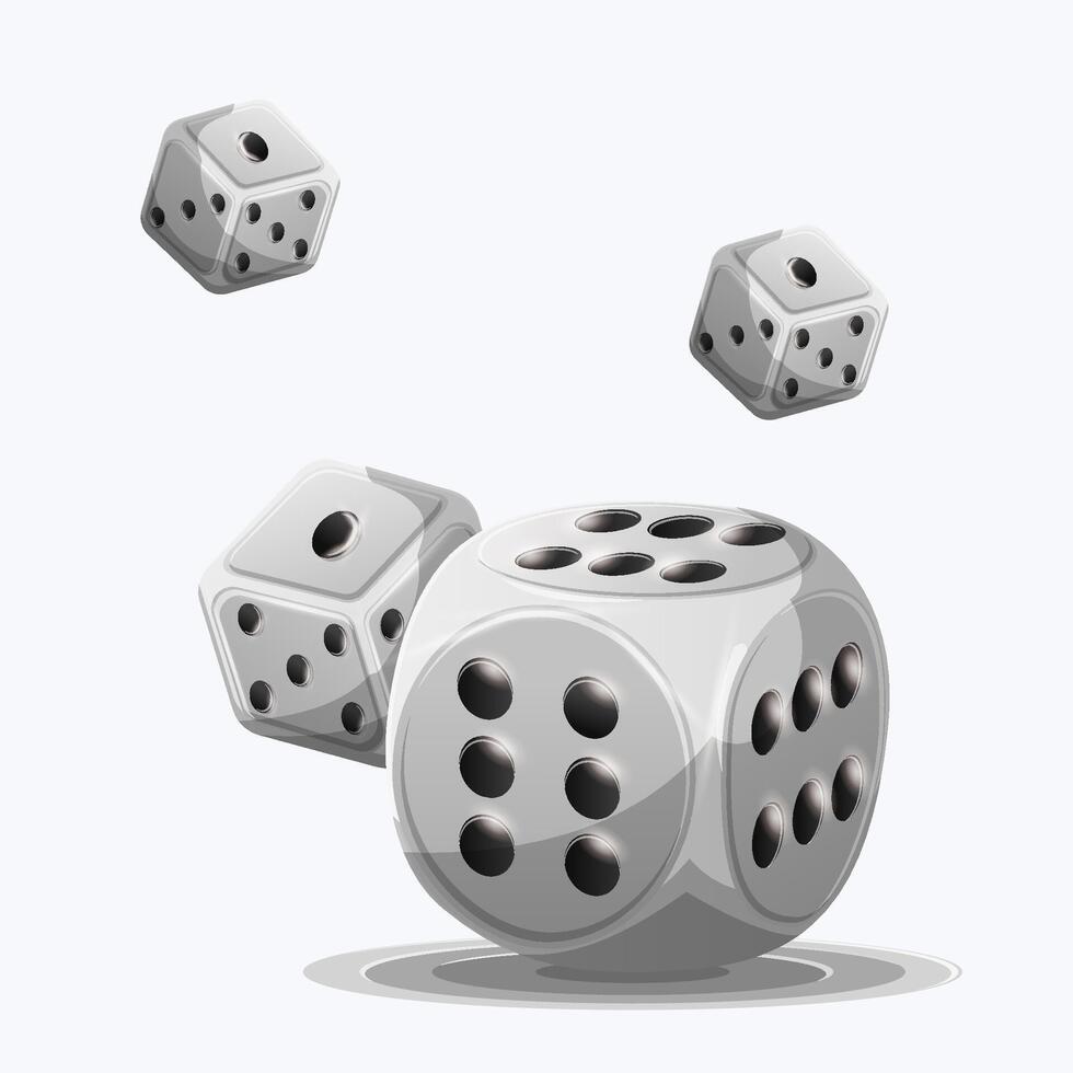 Dice clip art, take a chance with modern style of dices vector
