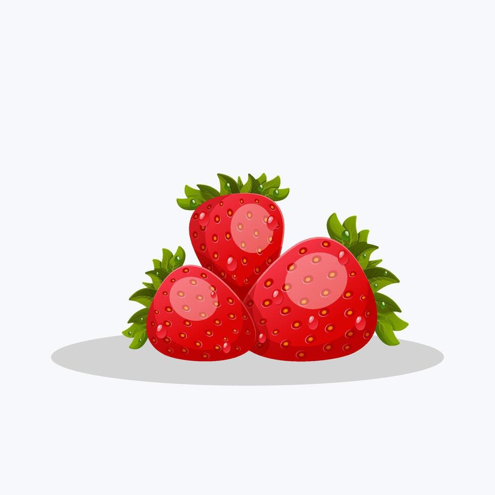 A Taste of Summer Juicy Strawberry Illustration Graphic vector