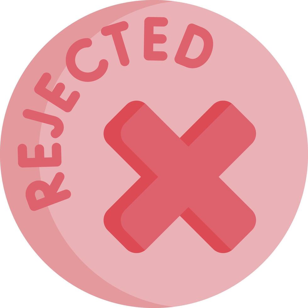 rejected illustration design vector