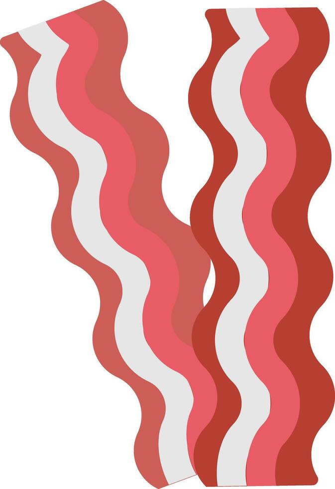 bacon strips on a white background vector