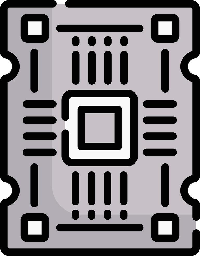 pcb board illustration design vector