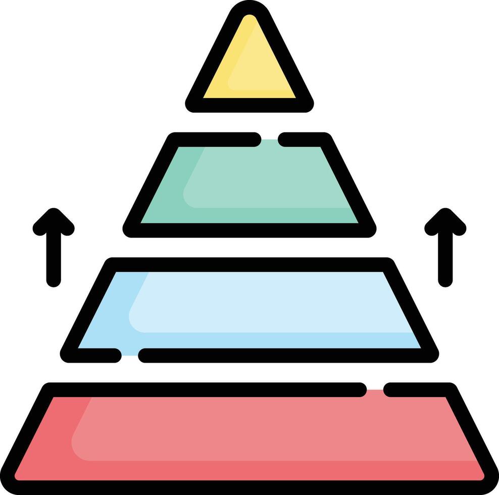 pyramid chart illustration design vector