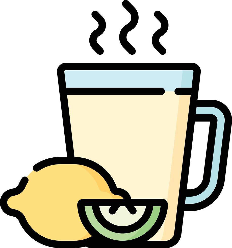 lemon tea illustration design vector
