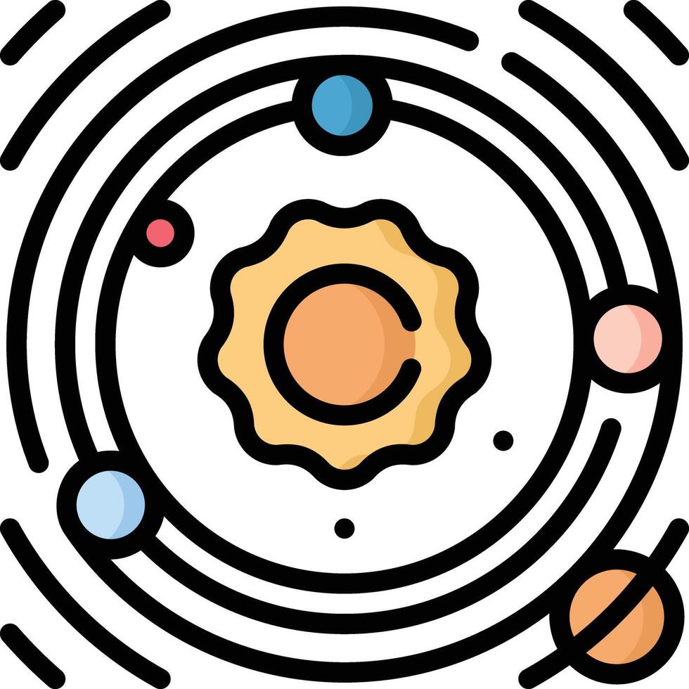 solar system illustration design vector