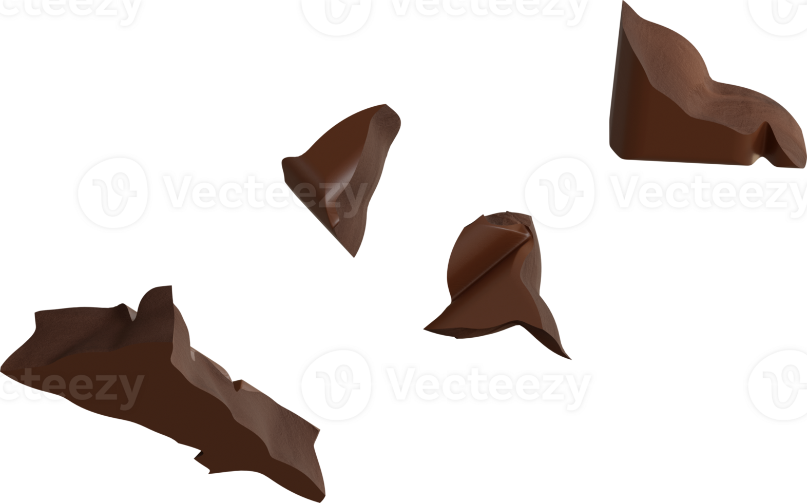 flyling Broken chocolate chunks png