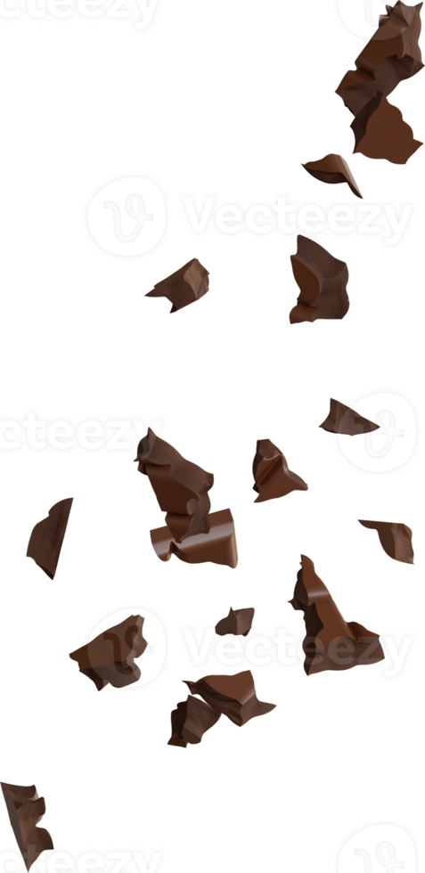 falling Broken chocolate bar png