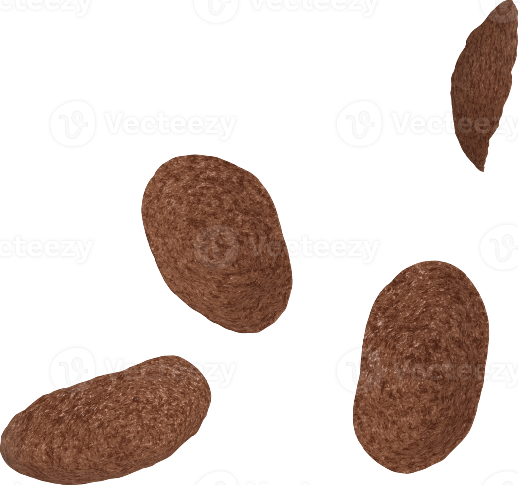 falling chocolate cereal png
