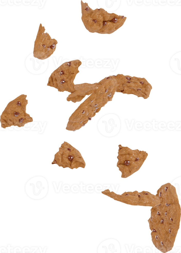 Flying Chocolate chip cookies png