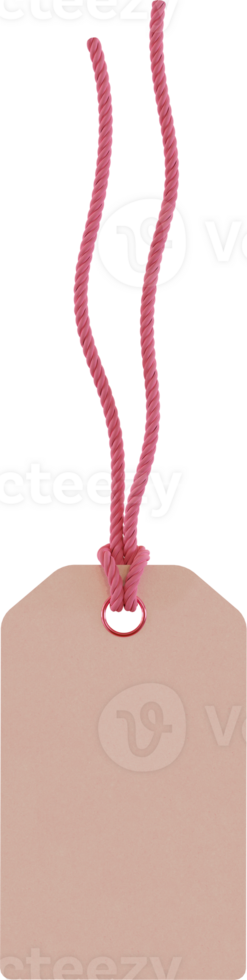 pink label with rope png