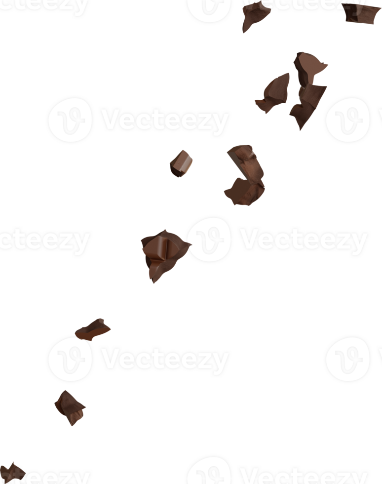 falling Broken chocolate pieces png