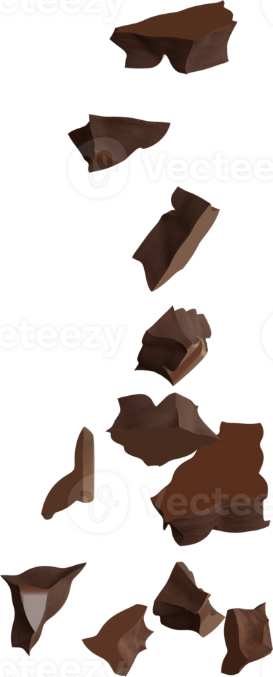 falling Broken chocolate bar png