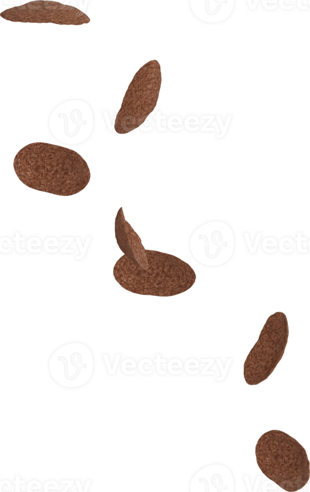 falling chocolate cereal png
