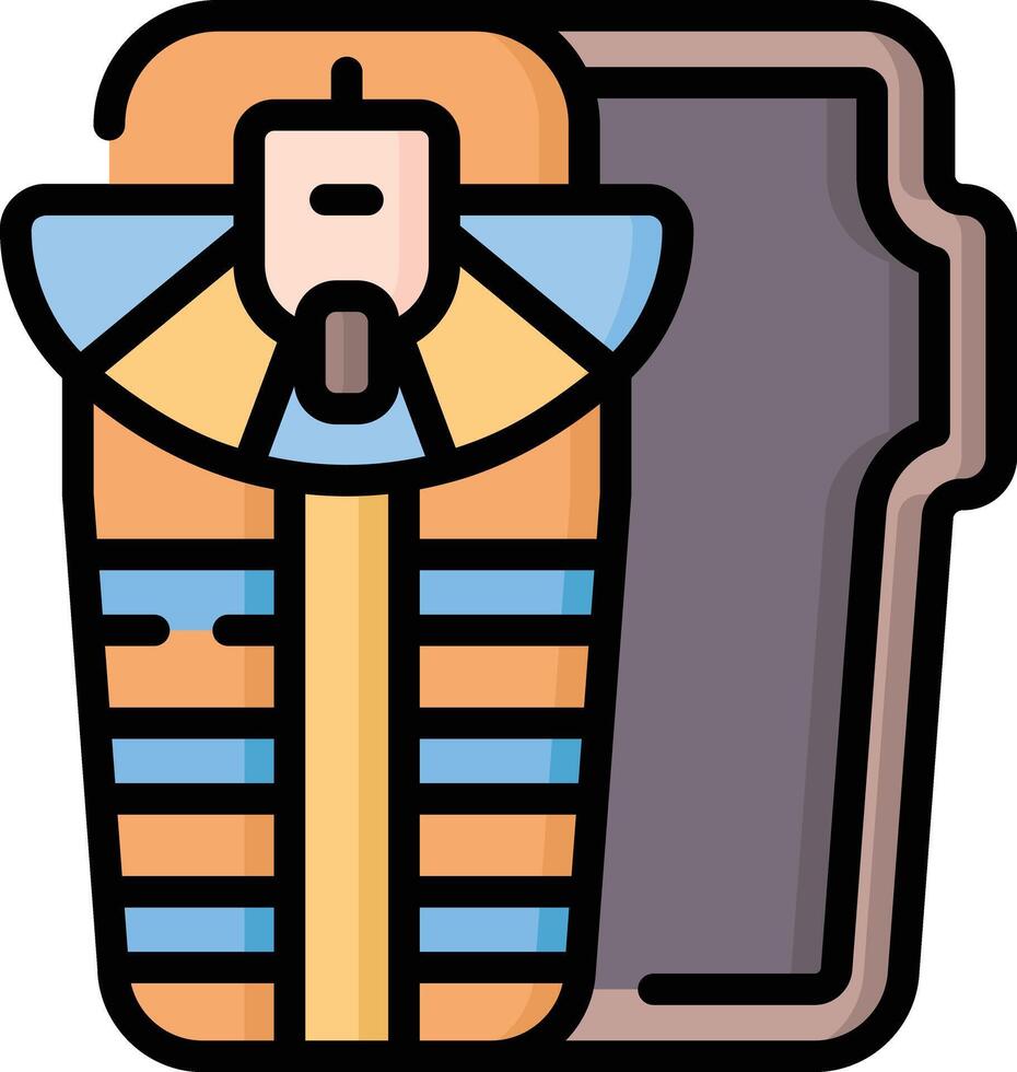sarcophagus illustration design vector