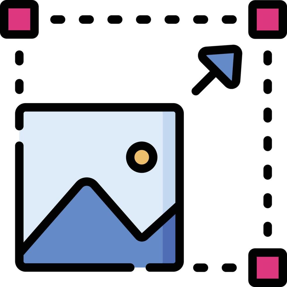 resizing illustration design vector