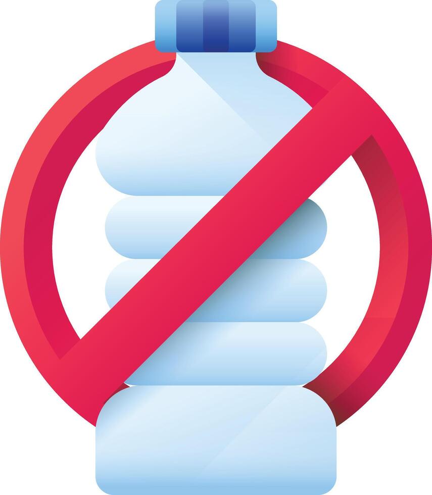 no plastic bottles vector