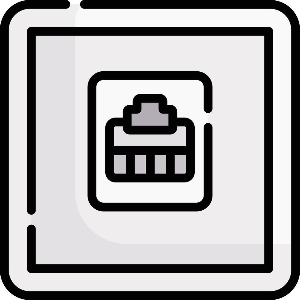 telephone socket illustration design vector
