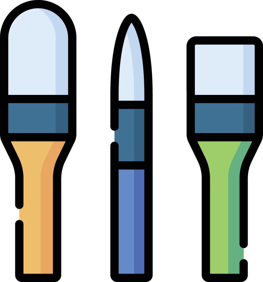 paint brushes illustration design vector