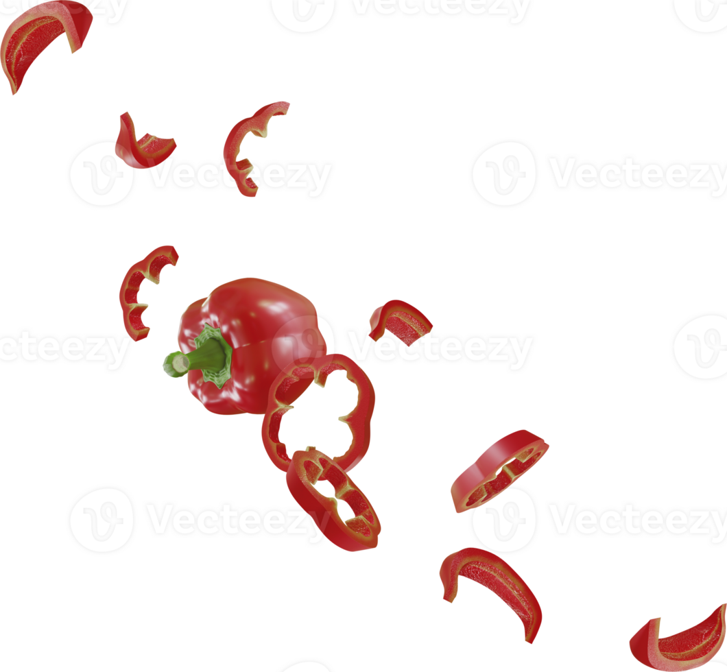 red paprika sliced png
