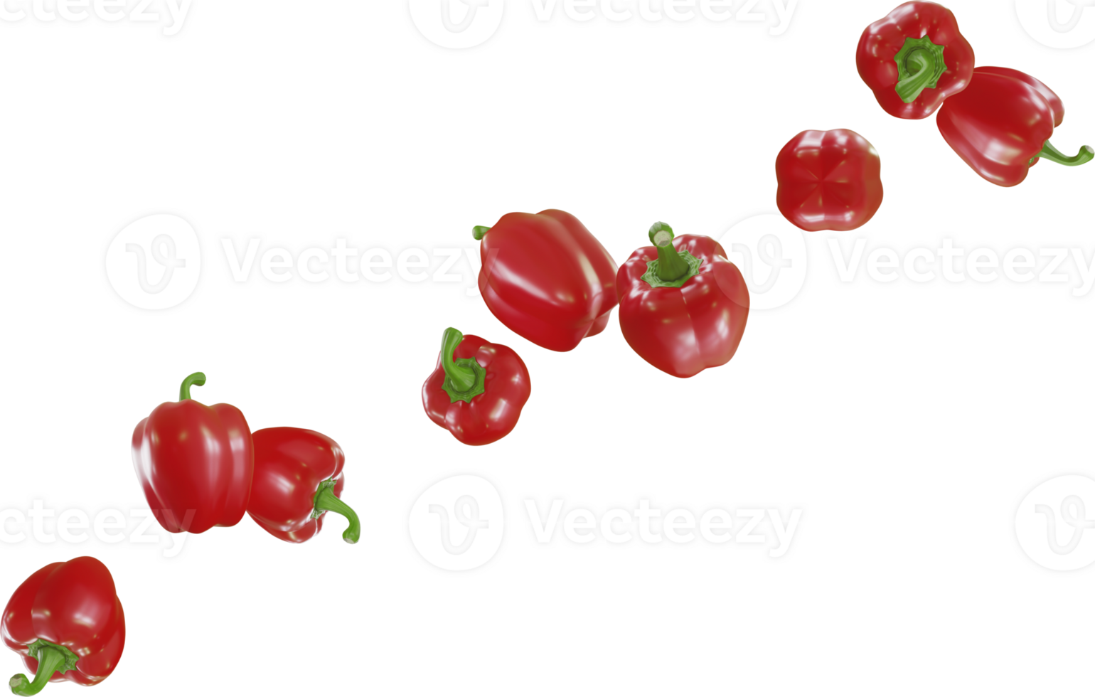 flying red paprika png