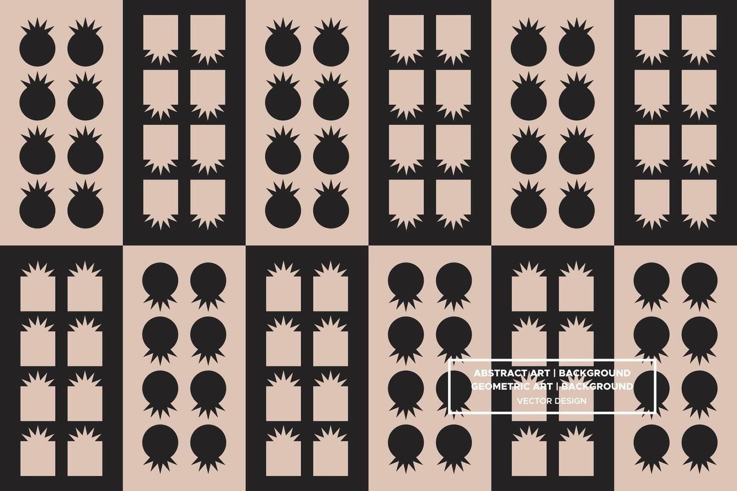 Geometric Pattern - Geometric Background - Abstract Background - Mixed Shapes - Brown - Use in Website Design, Packaging, Wall Art, Wallpaper, Poster, Banner, Profile, Brochure, Apparel, Textiles vector